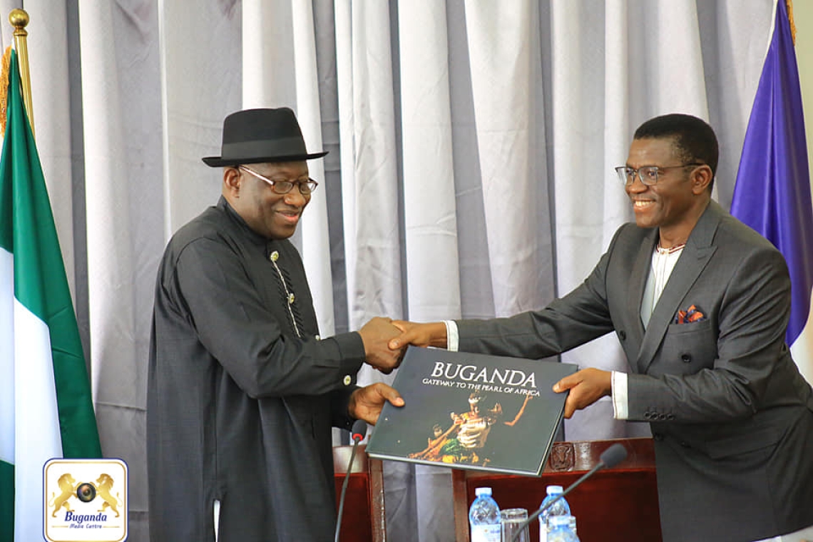 The Prime Minister welcoming former President of Nigeria Dr. Good luck Jonathan Image